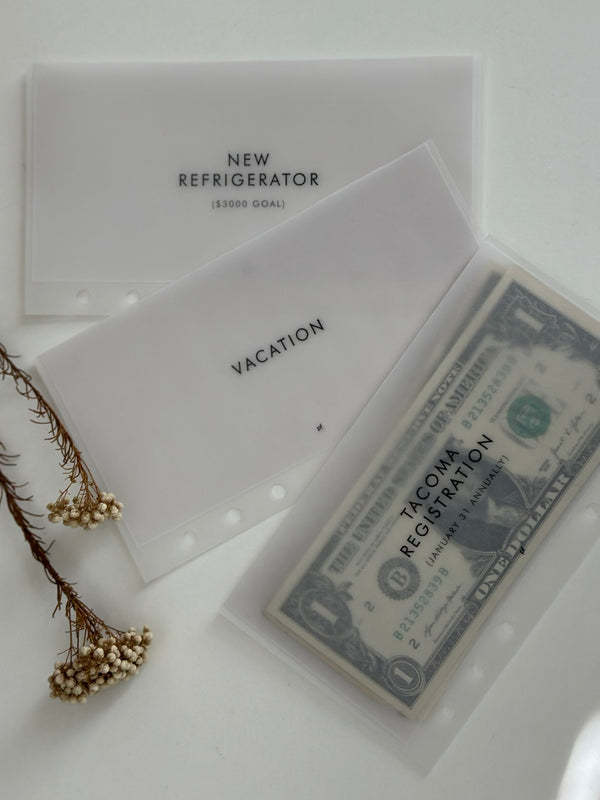 Premium Classic Custom A6 / Personal Cash Envelopes (Set of 3)