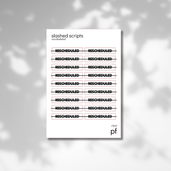 Slashed Scripts - Rescheduled