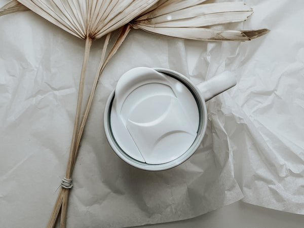 Ceramic Lidded Mug - Coffee & Planning